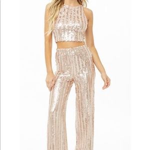 Forever 21 sequin two piece outfit